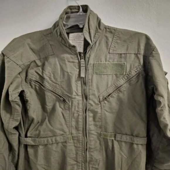 USAF Coveralls Flyers Fire Resistant Summer Men 40 Regular  Sage Green CWU-27/P - Picture 2 of 16